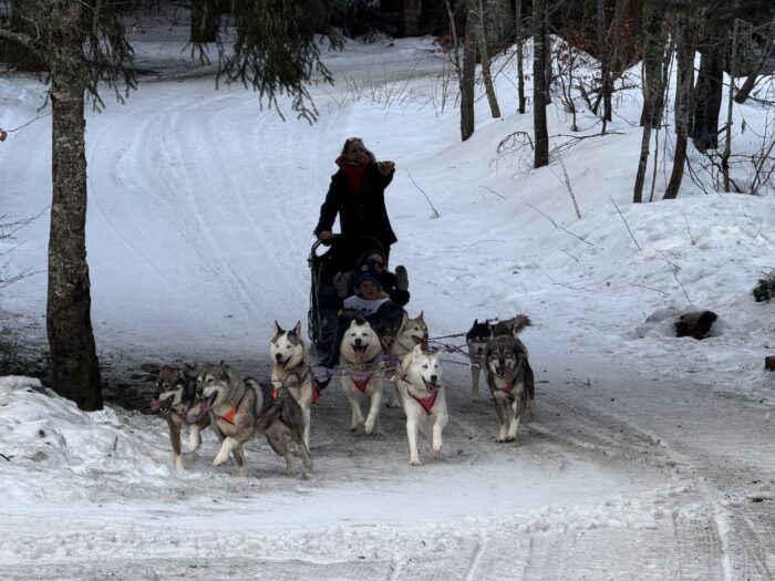 Avec le LIONS Club les enfants ordinaires et extraordinaires font du chien de traineaux